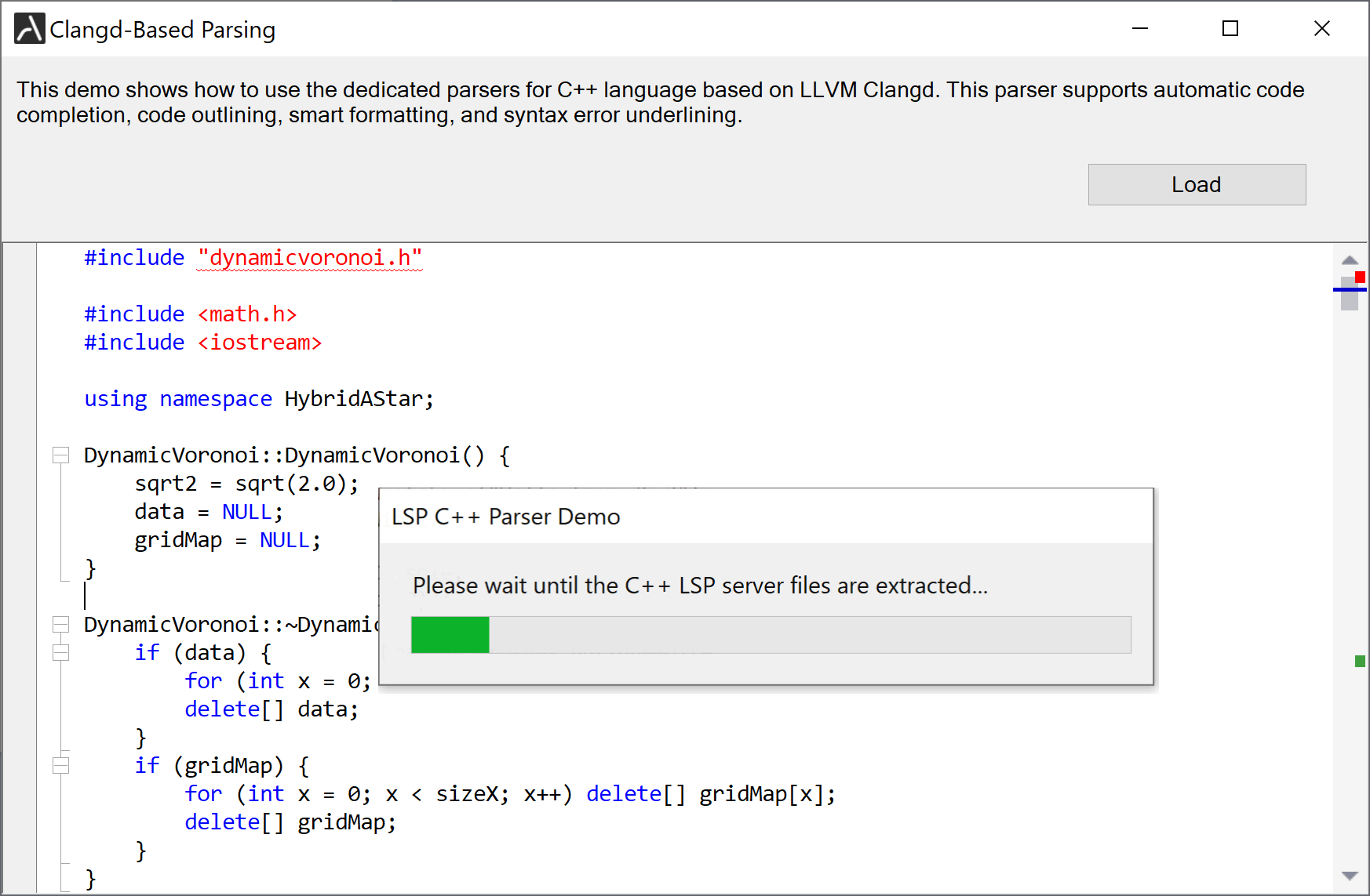 Code parsing with LangServer.org protocol