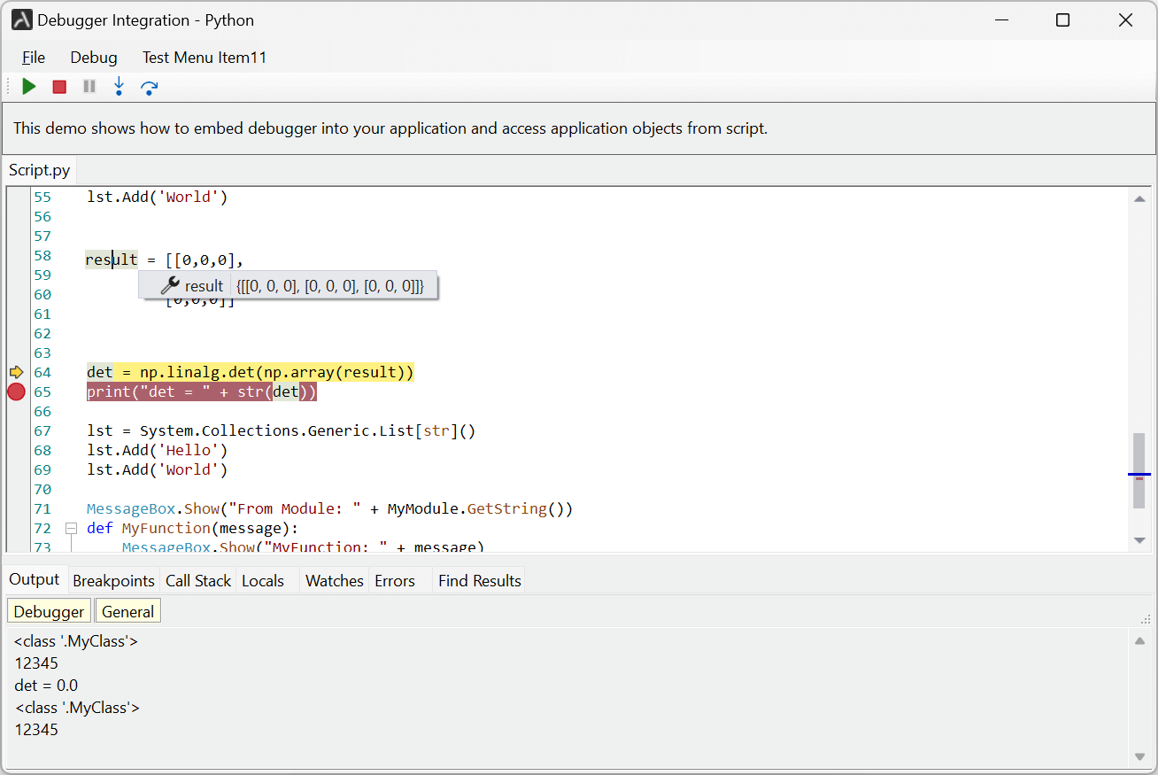 Choosing scripting and debugging engine for your .NET applications