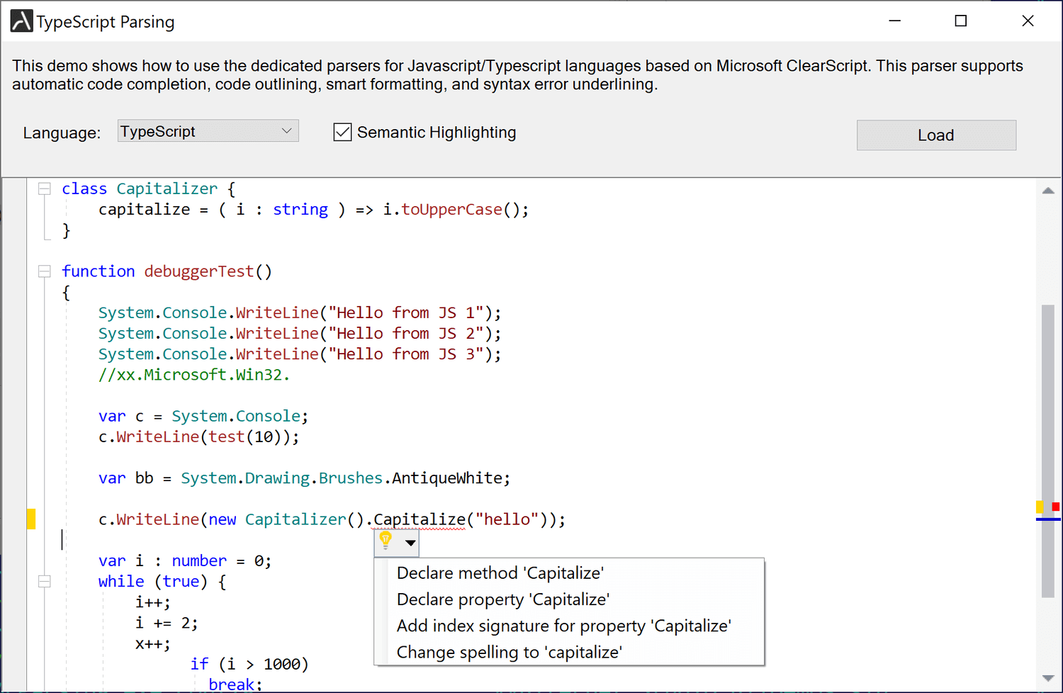 Code parsing with industrial-grade APIs