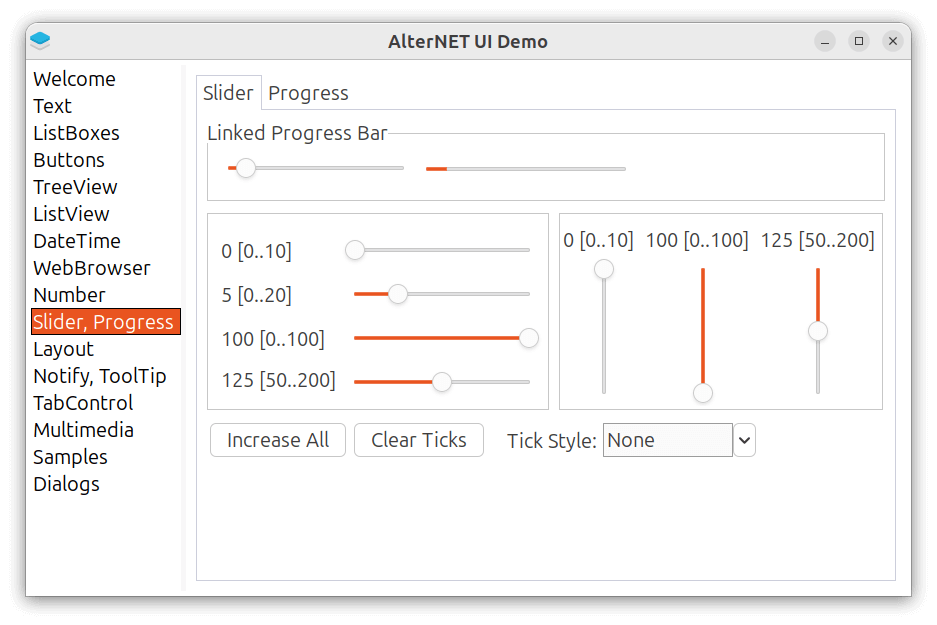 AlterNET UI - Linux